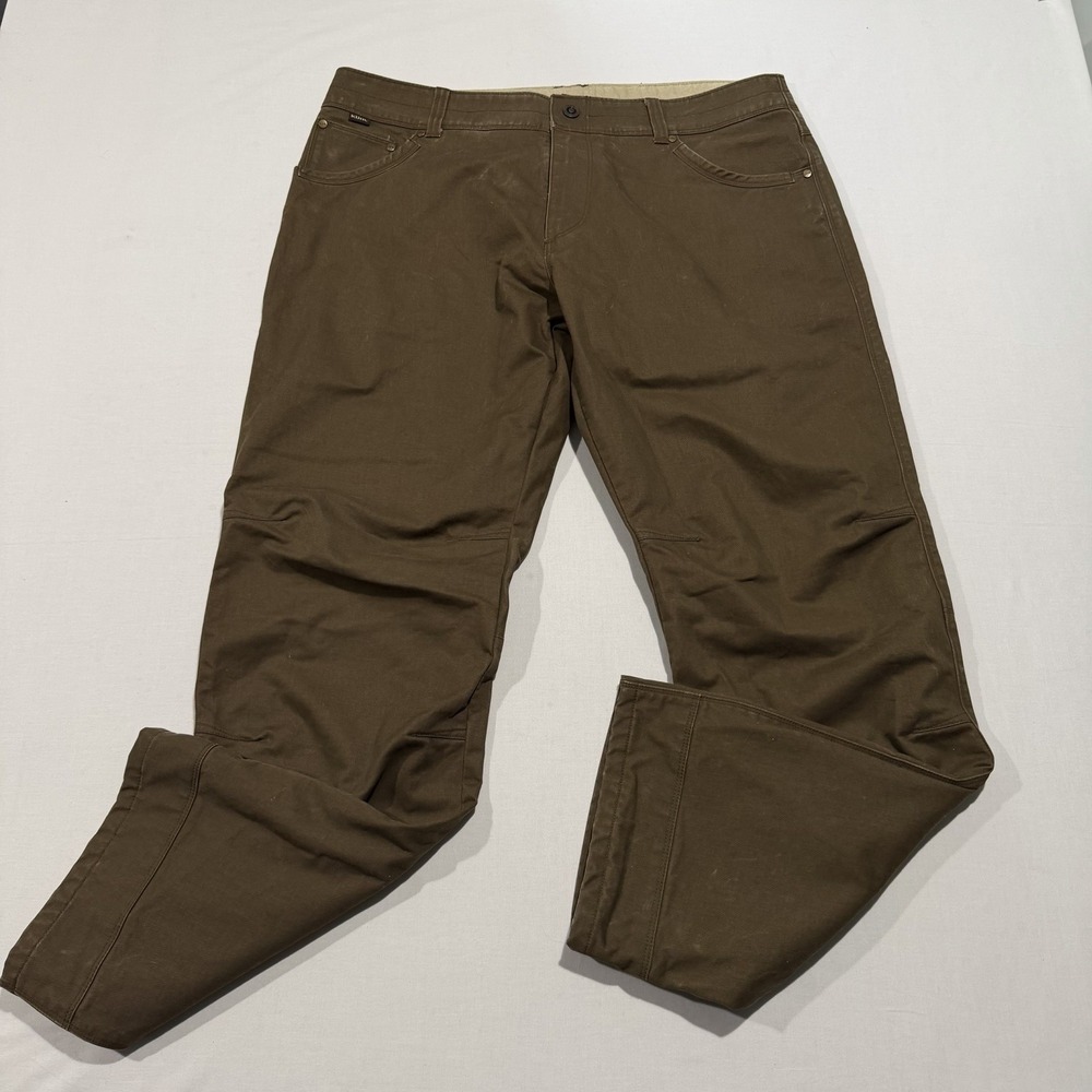 KÜHL Rydr Pants Men's 38 x 32 Brown Canvas Articulated Knee Hiking Work